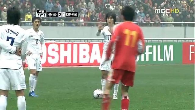 [EAFF] China vs Korea Park Chu Young free kick