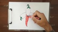 Bolalar uchun qalampir rasmini chizish | Drawing pepper for children | Рисование перец для детей