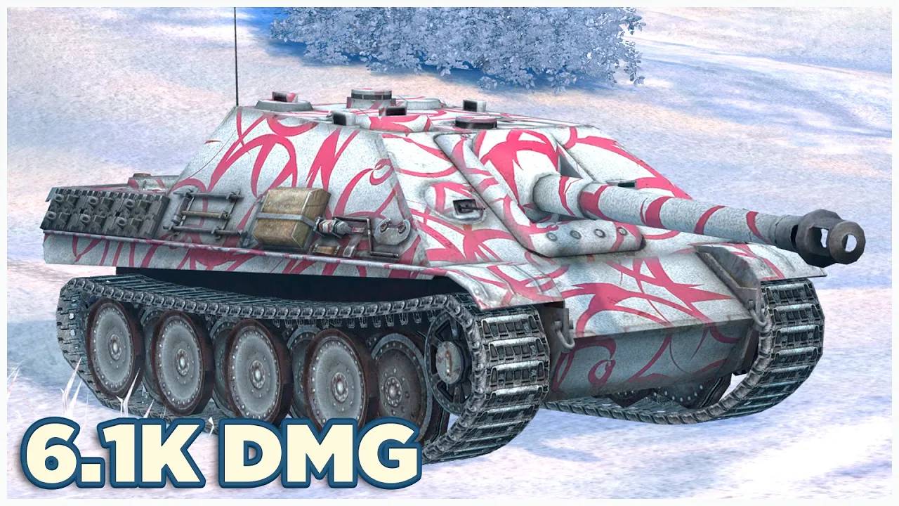 Jagdpanther  6.1К УРОНА  5 ФРАГОВ  Tanks blitz
