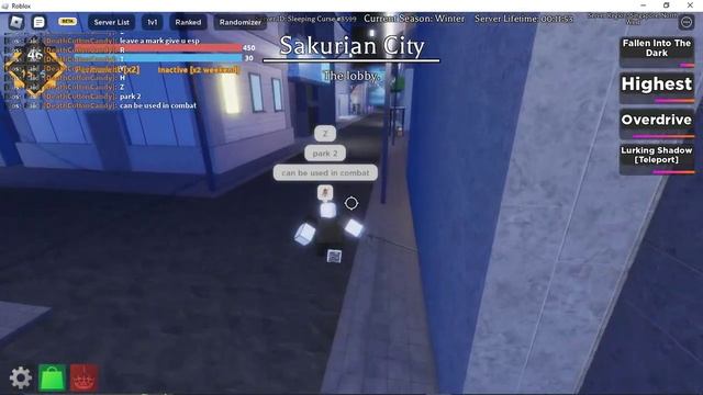Roblox Sakura stand Cid kageno showcase (Shadow)