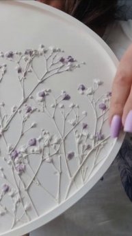 Ботанический барельеф "Нежное облако". Автор: Алина Лебедева