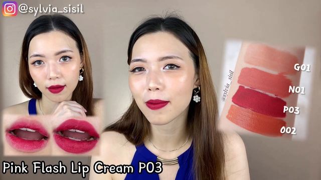 REVIEW LIP GLOSS dan LIP CREAM HARGA 12RIBU | PINK FLASH | SYLVIA