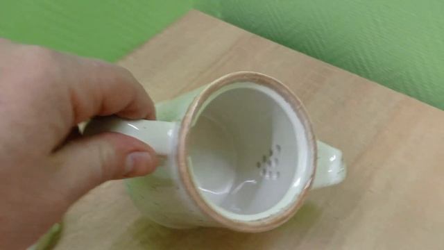 Чайник фарфоровый 500мл белый в крапинку крафтовый Punto Bianca арт 1033466