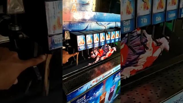 Soda machine with LED TV