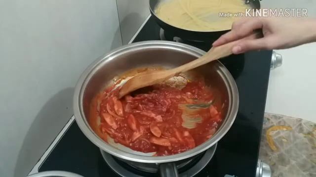 Quick and Easy Sweet Style Spaghetti|Cooking+Mukbang