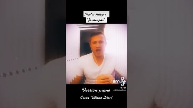 Nicolas Allègre cover Céline Dion "Je sais pas"
