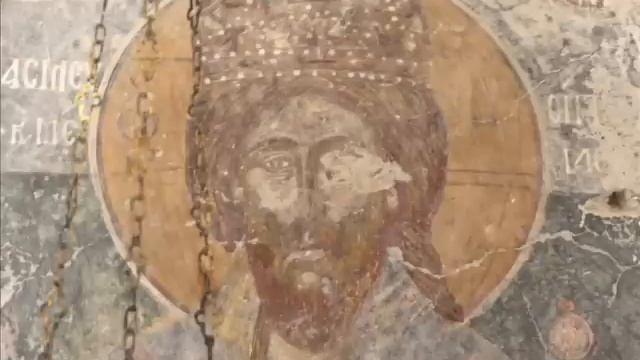 a deserted Greek Byzantine (c 1600 AD) orthodox monastery