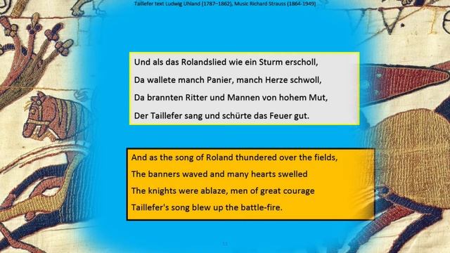 Taillefer (Richard Strauss) English and German Lyrics