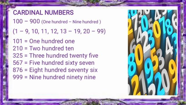 NUMBERS - Cardinal Numbers and Ordinal Numbers- Bilangan/ Angka bahasa Inggris @mrahmatbaehaki9211