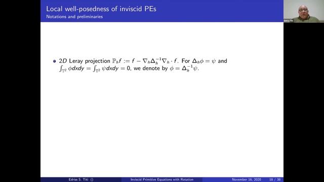 SN Partial Differential Equations and Applications Webinars - Edriss Titi