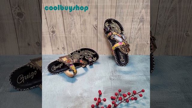 BOHEMIAN GENUINE LEATHER ADJUSTABLE HOOK LOOP COMFORTABLE CLIP TOE SANDALS