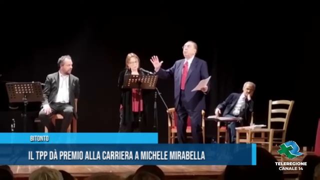 BITONTO Il Tpp dà premio alla carriera a Michele Mirabella  TG Teleregione 11 11 2021