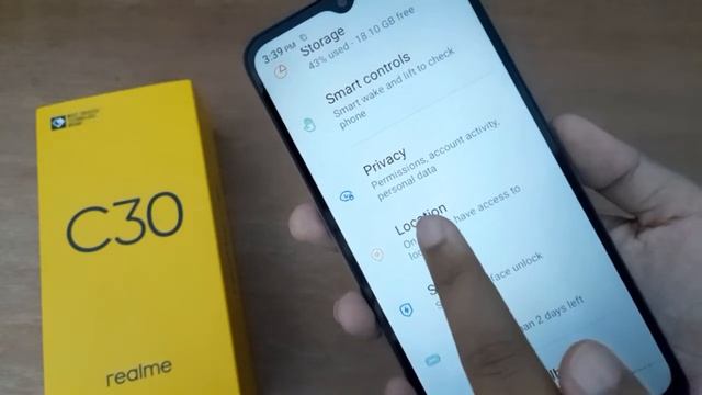 How to turn off location on realme c30, Realme c30 location settings