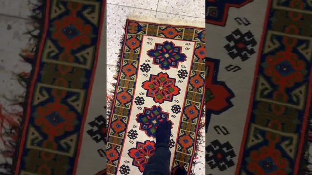526/8. 70х210. Уникальный Сумах конца 50-х годов 20-го века. Шелк с шерстью. Без дефектов. Супер!