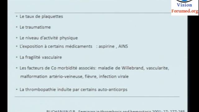 Purpura Thrombopénique immunologique physiopathologie diagnostic