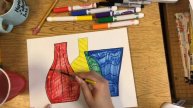 Overlapping glass color mixing 2: Coloring
