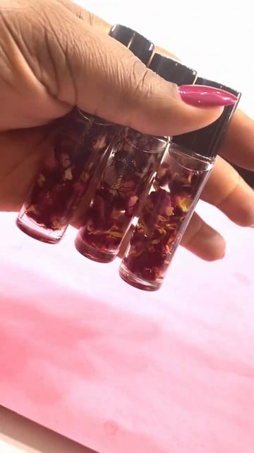 Rose infused lip oil