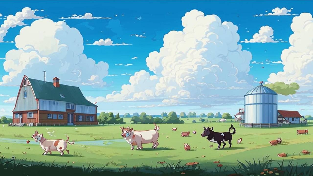 Животные для детей. Песенка - мультик про голоса животных на ферме. Кто как говорит?
