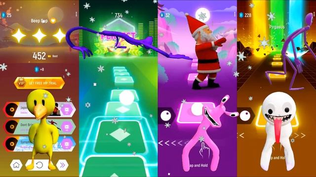 Christmas Party Rainbow Friends | Yellow - Purple - Pink - White ||| Tiles Hop EDM Rush