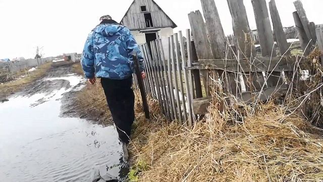 Достали на посадку картофель, дорога на сад.