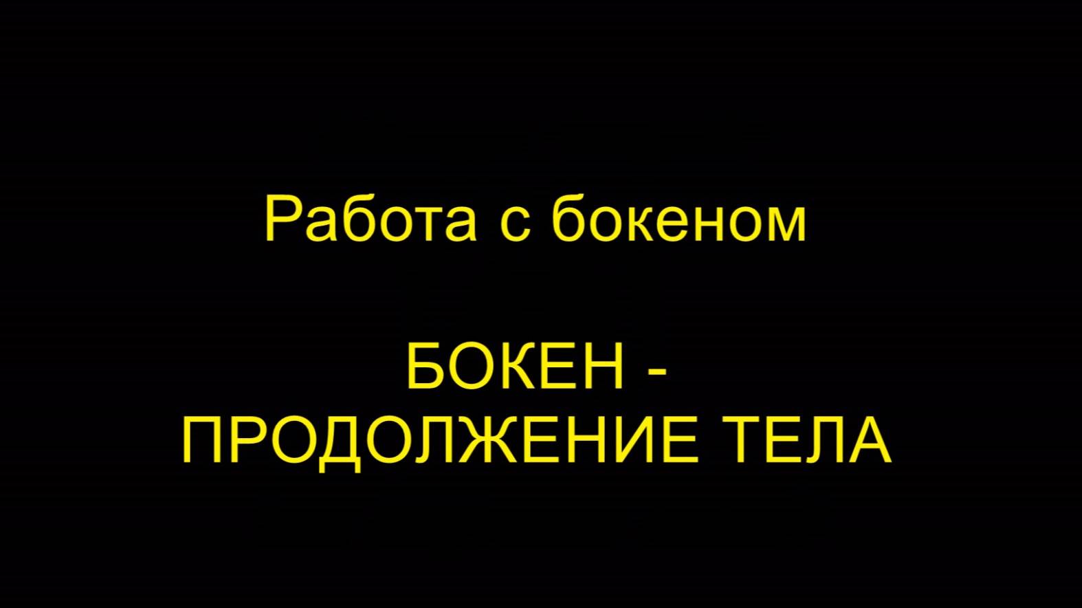 БОКЕН - ПРОДОЛЖЕНИЕ ТЕЛА. Работа с бокеном. Айкидо "Борей"