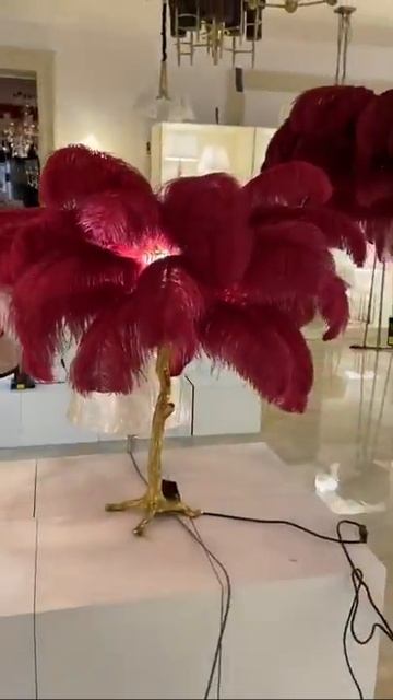 Ostrich Feather Floor Lamp Table Lamp Chandelier Factory Direct