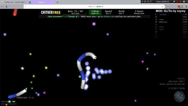 Как бесплатно установить БОТОВ в Slither.io