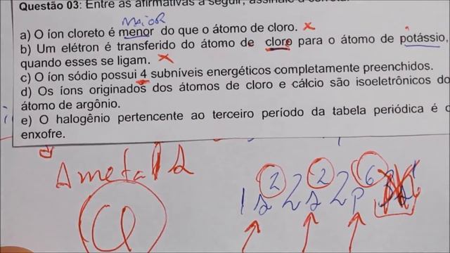 [Questão Comentada] - OLIMPÍADA DE QUÍMICA RS - Tema: TABELA E PROPRIEDADES
