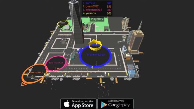 Yumy.io [Hole.io] Map Control: 100.00% - Top 1 #324