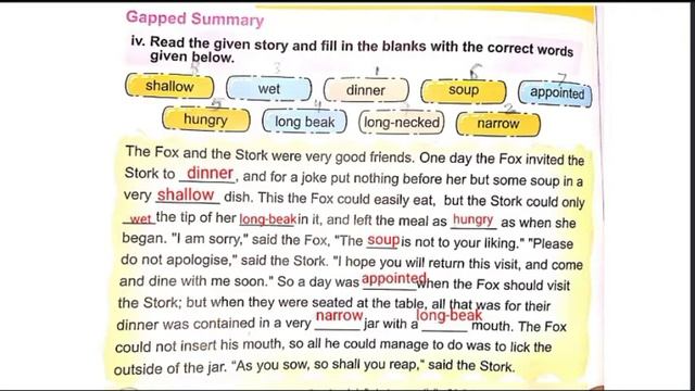 A Clever Rabbit Unit No. 8 Book Activities Page No. 72, 73, 74, 75, 76 Grade 5 English Part A