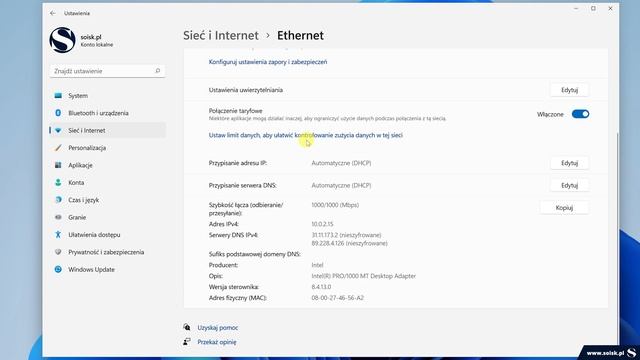 Jak sprawdzić adres MAC karty sieciowej w systemie Windows 11.