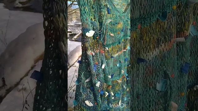 Авторское вязаное платье "Морской берег".