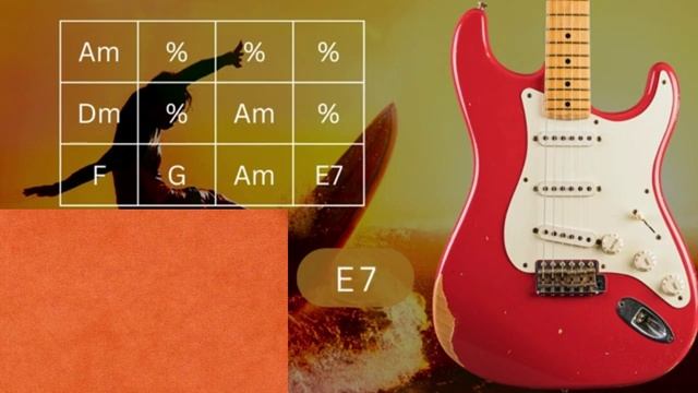 Surf Rock Backing track in Am