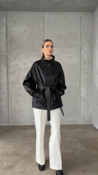 Черная кожаная куртка от Paffos.ru