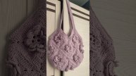 Вязаная сумка с 3 д розами/ Вязание крючком