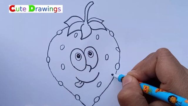 How to draw a Strawberry| Fun for Kids | Nursery rhymes | Old Mac Donald had Farm | Easy drawing