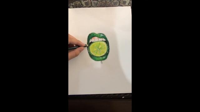 I followed Artcoaster lime lip tutorial #art #short #Artcoaster #lime #transition