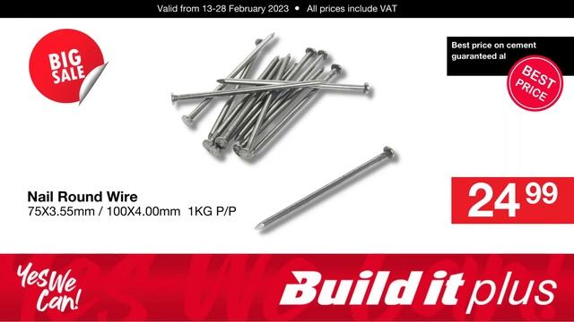 Build it Plus Gansbaai & Hermanus February Promotion! Hurry,sale ends soon!