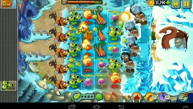 Plants vs Zombies 2  Frostbite Caves Day 30 ZombieBoss