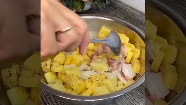 Пирог с курицей и кaртофелем