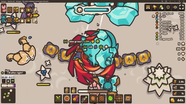 Taming.io Quada Gatling Gun Killing Boss But...