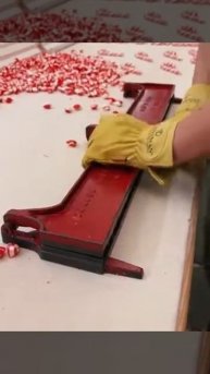 Chopping peppermint candy #trending #viral #shorts #candy #peppermint #satisfying #christmas