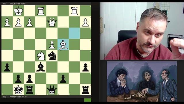 Une discussion à l'aide d'une partie de joueurs 1500 chess.com