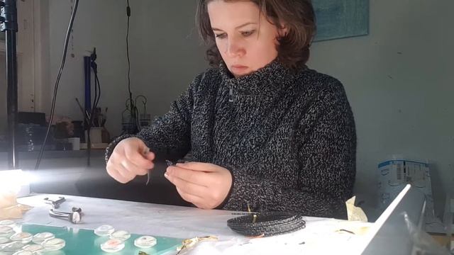 I PREPARE MY ORIGINAL PAINTINGS "MAGIC MOON STONES" FOR NEW JEWELLERY COLLECTION MARACHOWSKA ART