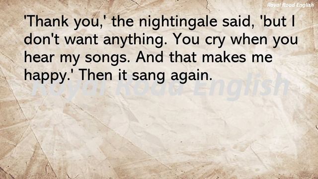 Learning English through story - An amazing story - Nightingale - Interesting Story