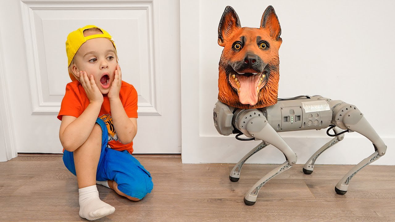Влад и Ники. Крис хочет завести домашнего ПИТОМЦА и играет с собакой-РОБОТОМ! Видео для детей.