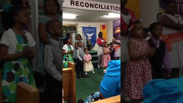 The Kids At their Easter Program