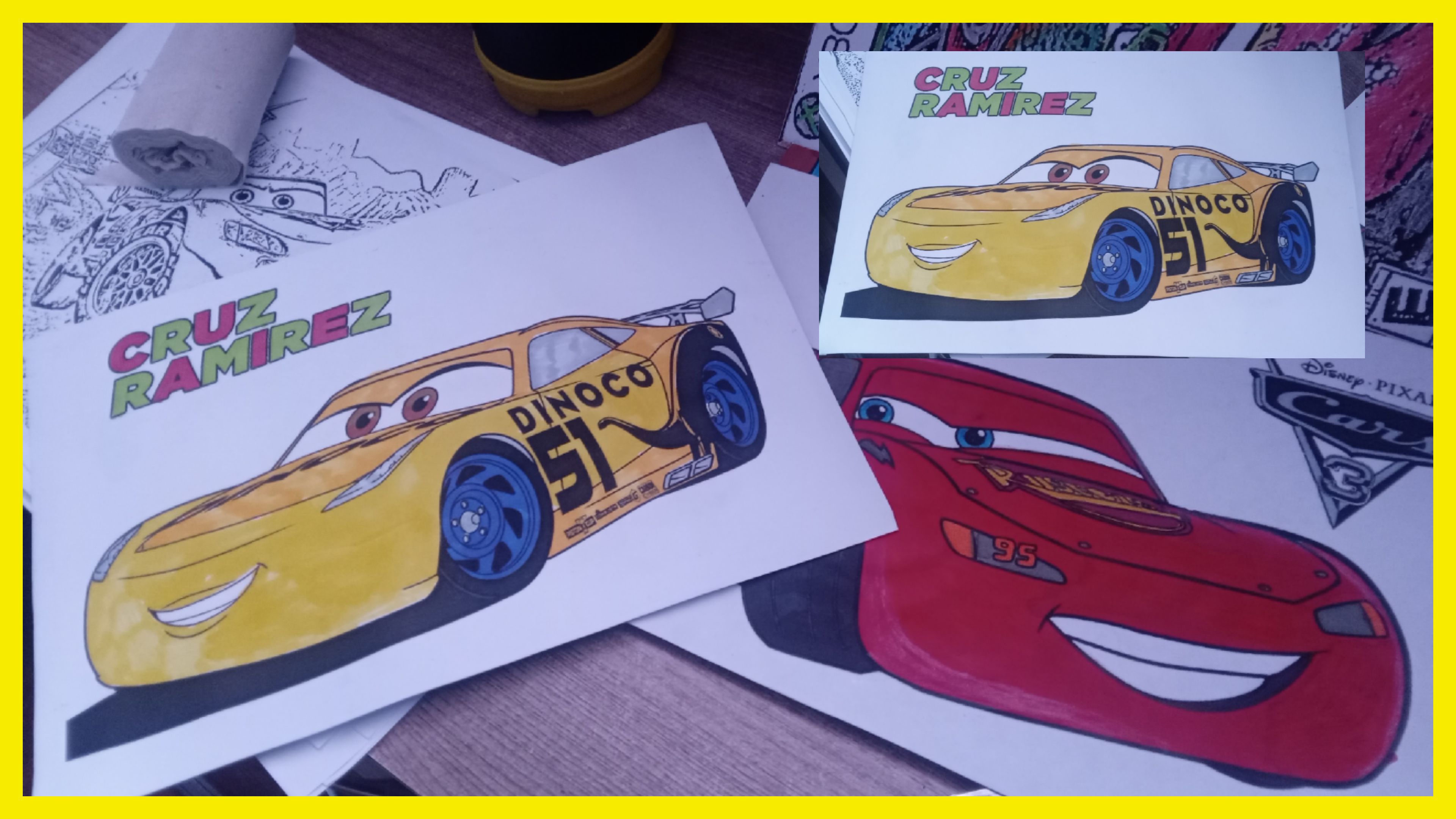 Как раскрасить Круз Рамироз из фильма тачки 3 | Маркерами