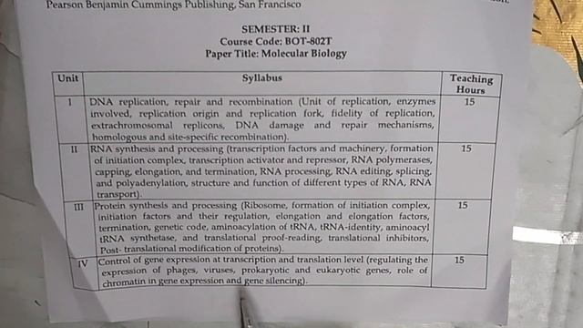 MJPRU ll M.Sc. 1 year 2nd semester Botany ll New syllabus