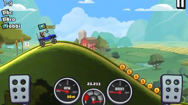 Крис играет в Hill Climb Racing 2 | Игра как мультик для детей
